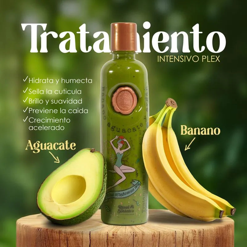 ACONDICIONADOR Y PRE CHAMPÙ PLEX DE AGUACATE Y BANANO