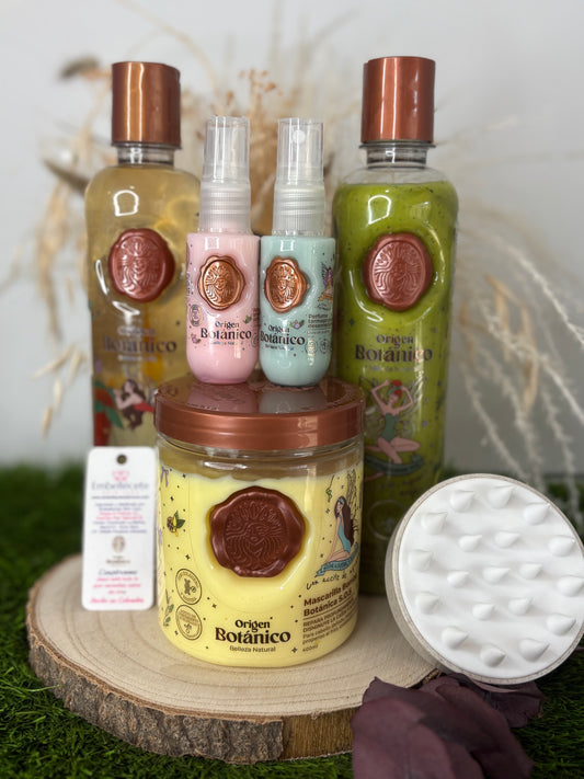 KIT BOTANICO- CHAMPÚ+PLEX +BOMBA BOTANICA+ MINI DÚO TERMOPROTECTORES