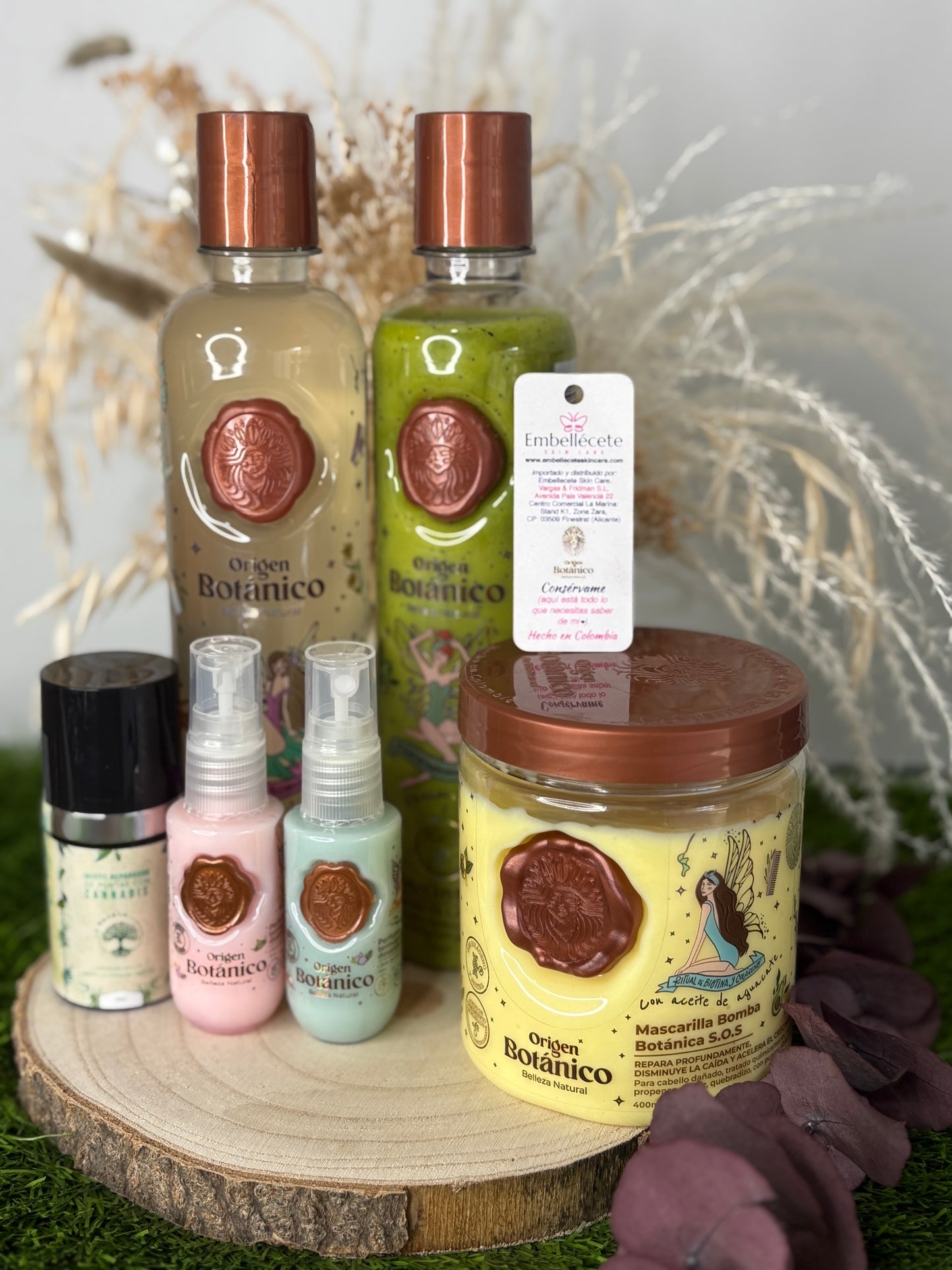 KIT BOTANICO- CHAMPÚ+PLEX+BOMBA BOTANICA+MINI DÚO TERMOPROTECTORES+ACEITE REPARADOR DE PUNTAS