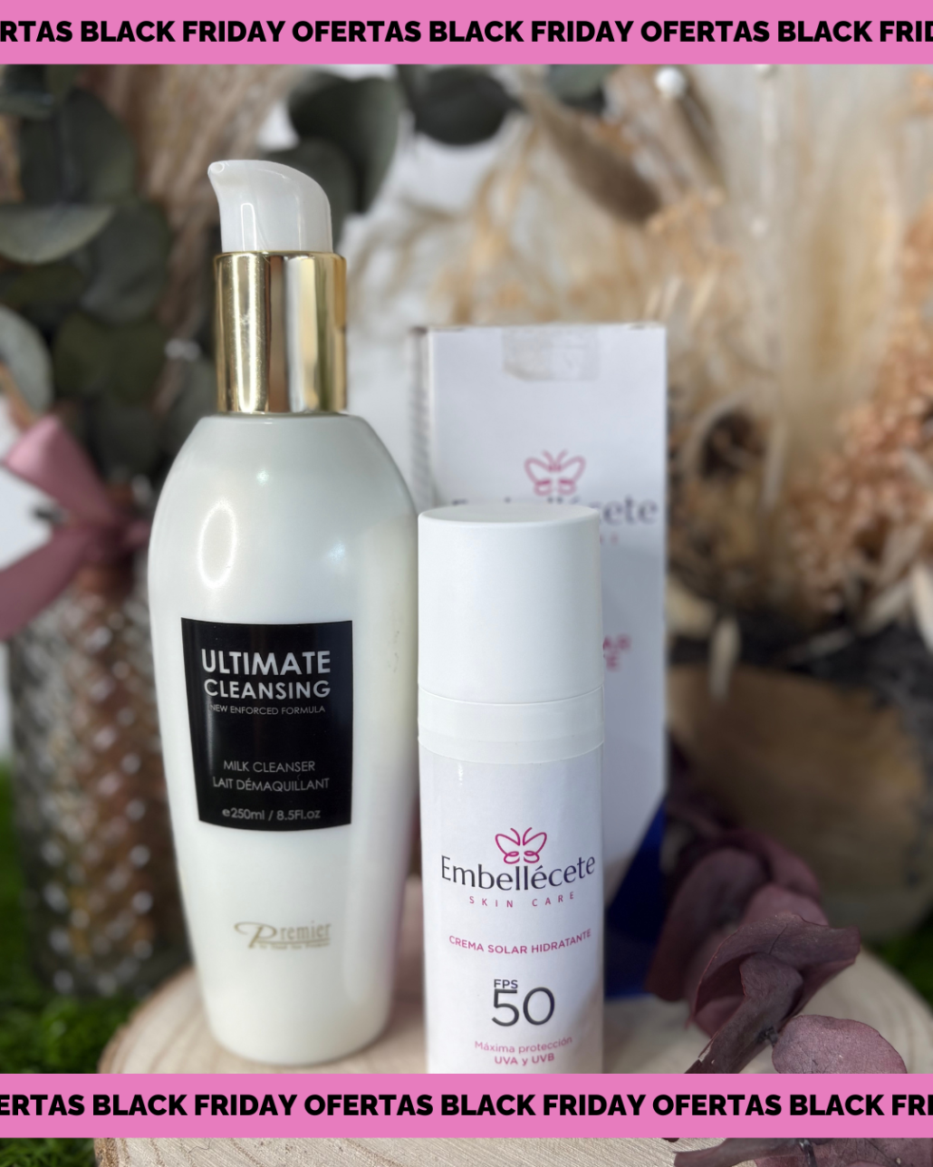 KIT EMBELLECETE- PROTECTOR SOLAR + LIMPIADOR FACIAL