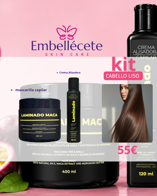 Kit Alisado y Laminado LZ | Crema Alisadora + Mascarilla de Maca