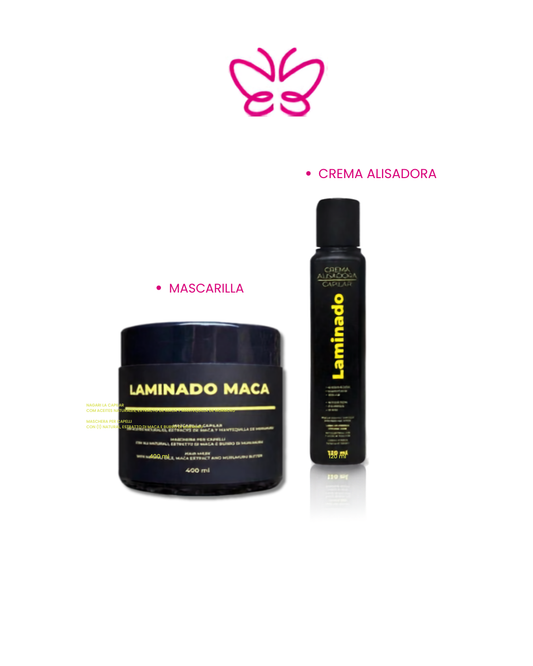 Kit Alisado y Laminado LZ | Crema Alisadora + Mascarilla de Maca