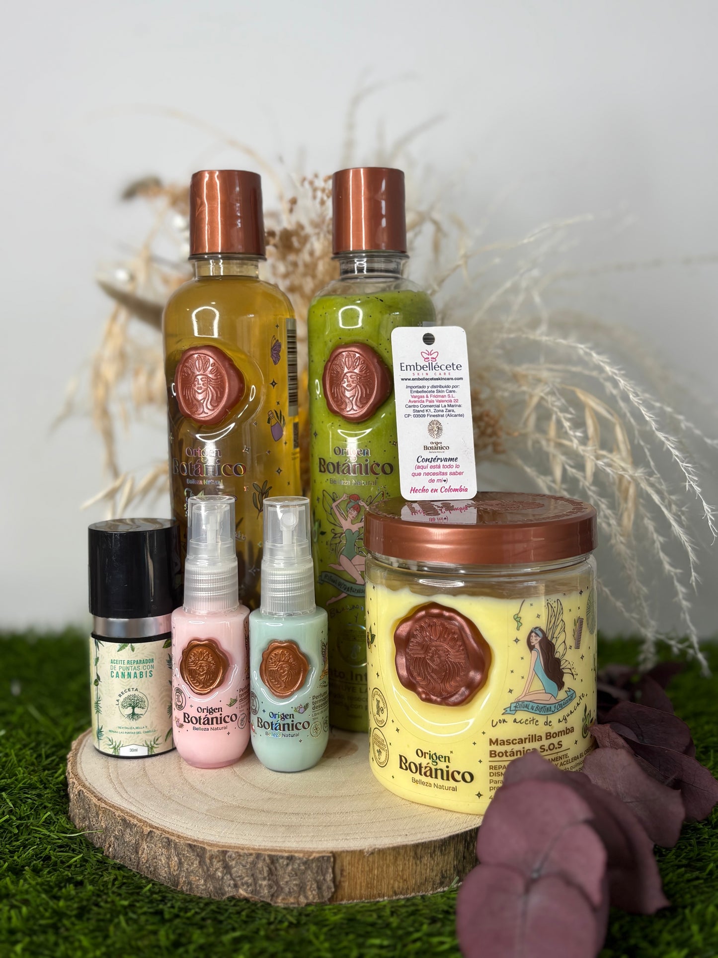 KIT BOTANICO- CHAMPÚ+PLEX+BOMBA BOTANICA+MINI DÚO TERMOPROTECTORES+ACEITE REPARADOR DE PUNTAS