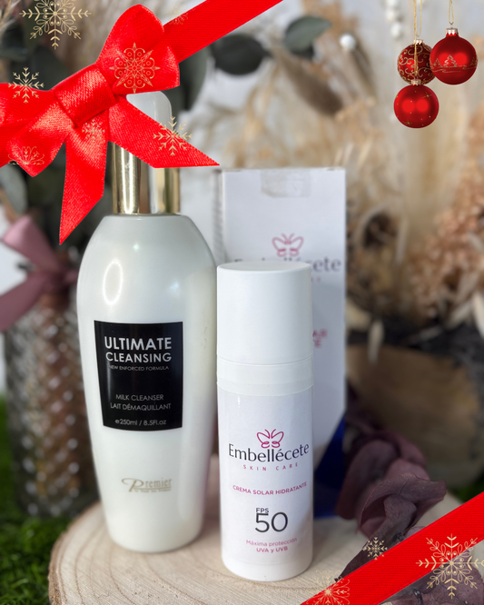 KIT EMBELLECETE- PROTECTOR SOLAR + LIMPIADOR FACIAL