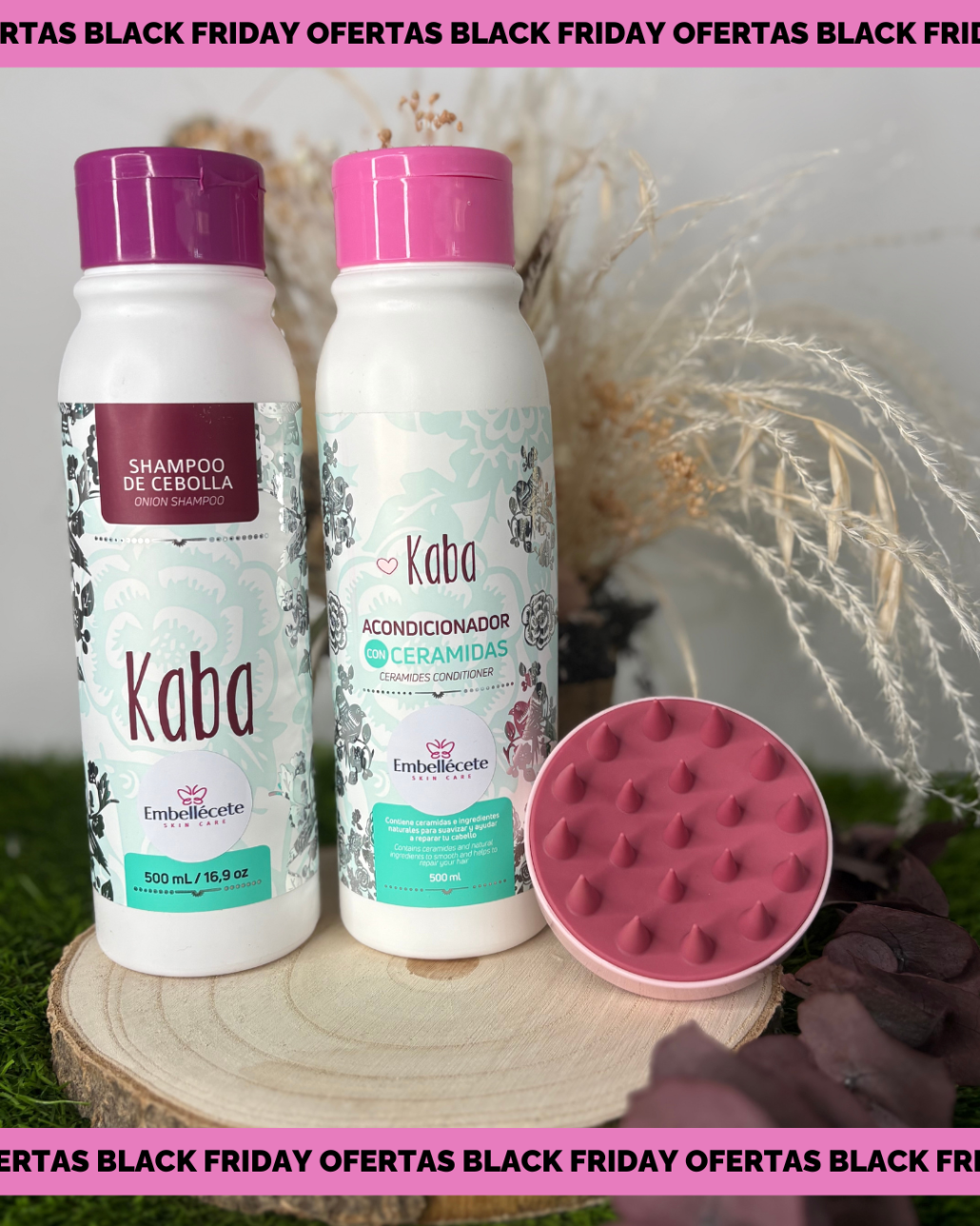KIT KABA- CHAMPÚ CEBOLLA+ACONDICIONADOR CERAMIDAS