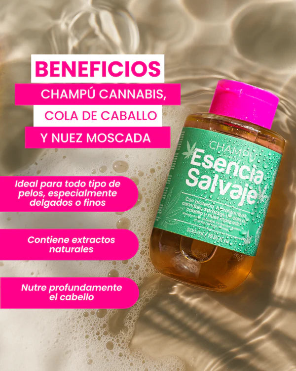 CHAMPÚ COLA DE CABALLO, PROTEÍNA HIDROLIZADA, NUEZ MOSCADA